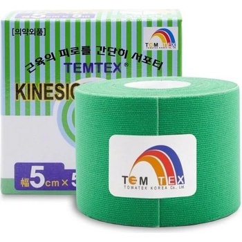 Temtex Kinesio Tape Classic zelená 5 cm x 5 m