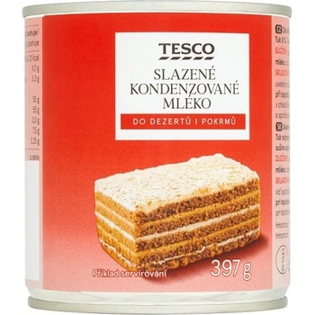 Tesco Slazené kondenzované mléko 397 g