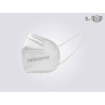 Tex-Tech respirátor FFP2 Premium bílý 5 ks