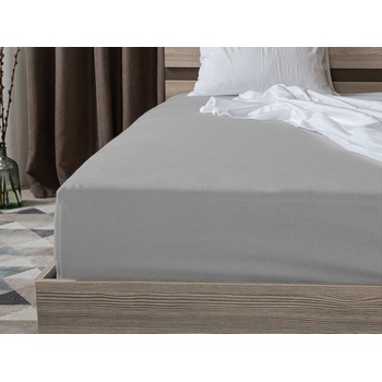 Textilomanie Jersey prostěradlo světle šedé 90x200