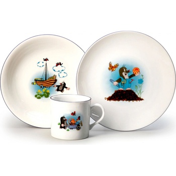 Thun Dětská jídelní souprava Krteček a loď 3 ks