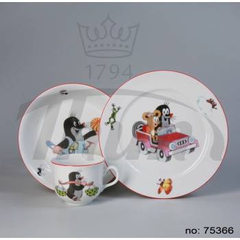 Thun Porcelán Krteček v autě 3 ks