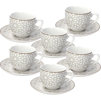 Tognana Porcelánové šálky na cappuccino s podšálkem Habana 6 x 250 ml
