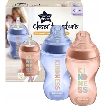 Tommee Tippee Kojenecká láhev C2N růžová 2ks 260ml