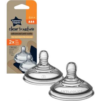 Tommee Tippee savička C2N AntiColic rychlý průtok transparent 2 ks