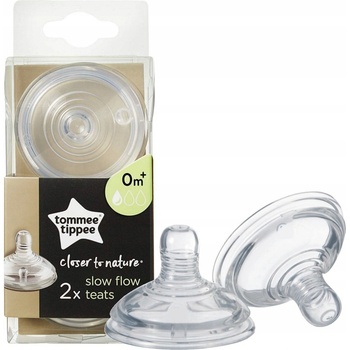 Tommee Tippee savička C2N pomalý průtok transparentní 2 ks