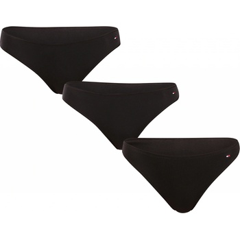 Tommy Hilfiger 3PACK dámská tanga černá (UW0UW05752 0V6)