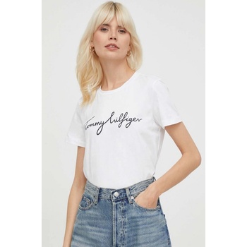 Tommy Hilfiger Bavlněné tričko WW0WW41674 bílá