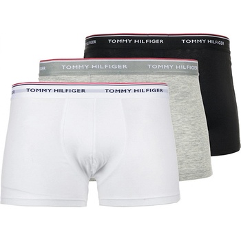 Tommy Hilfiger boxerky černo bílo šedé 3Pack