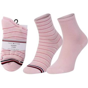 Tommy Hilfiger dámské ponožky 2-Pack Preppy Pink