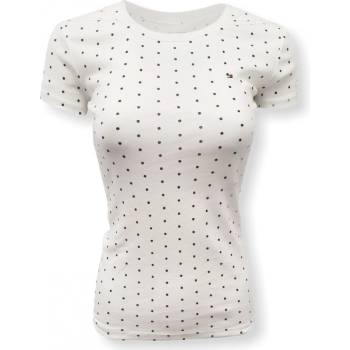 Tommy Hilfiger dámské tričko s puntíky Dots bílé