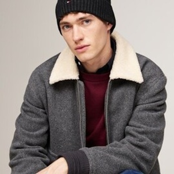 Tommy Hilfiger Flag Pima Cotton Beanie Šedá