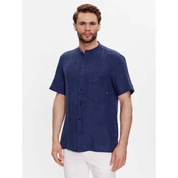 Tommy Hilfiger košile Mandarin regular fit MW0MW30898 tmavomodrá