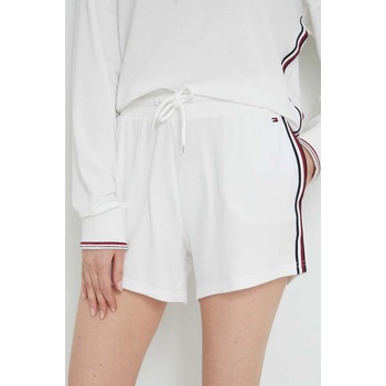 Tommy Hilfiger kraťasy dámské s aplikací high waist bílá