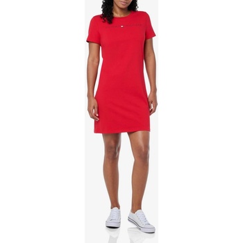 Tommy Hilfiger krátké dámské šaty na léto červené s logem