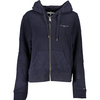 Tommy Hilfiger mikina dámská s kapucí hladká WW0WW39189.PPYX tmavomodrá