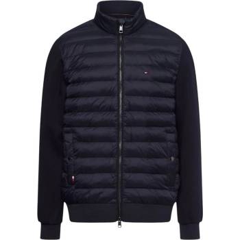 Tommy Hilfiger Mix Media Standing Collar modrý