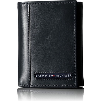 Tommy Hilfiger pánská kožená Genuine Trifold Wallet tmavě hnedá