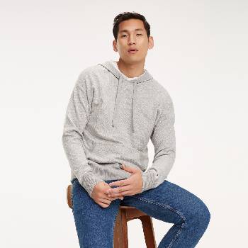 Tommy Hilfiger pánský svetr Hoody MW0MW10077 šedý