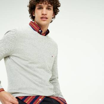 Tommy Hilfiger pánský svetr Mouline MW0MW10858 šedý