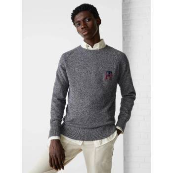 Tommy Hilfiger pánský svetr TH Monogram MW0MW27938 tmavě šedý