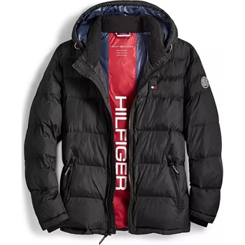 Tommy Hilfiger prošívaná zimní pánská bunda Quilted černá