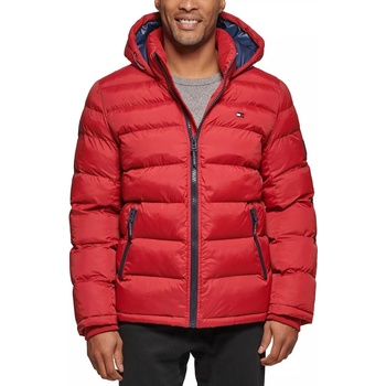 Tommy Hilfiger prošívaná zimní pánská bunda Quilted červená