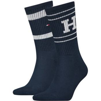 Tommy Hilfiger Sock Sport Patch 2P Modrý