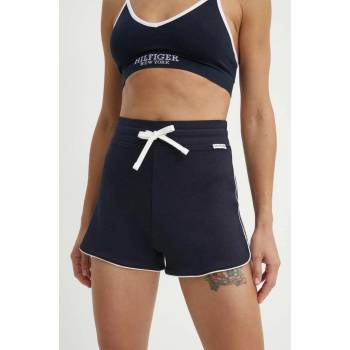 Tommy Hilfiger Šortky high waist UW0UW05235 tmavomodrá