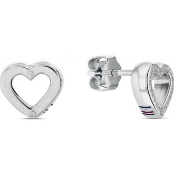 Tommy Hilfiger Srdíčkové ocelové náušnice Toggle Heart 2780971