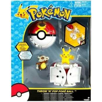Tomy Set Pokémon Pokéball Pikachu a Cubone