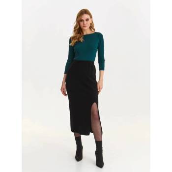 Top Secret dlouhá pletená sukně černá