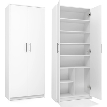 Topeshop Knihovna OLIV 2D bílá
