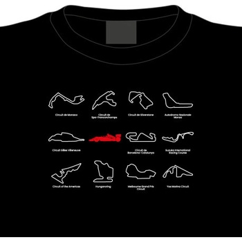 Tričko Nezapomenutelné okruhy F1