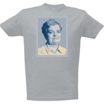 Tričko s potiskem Dana Drábová bez nápisu pánské Šedá melír