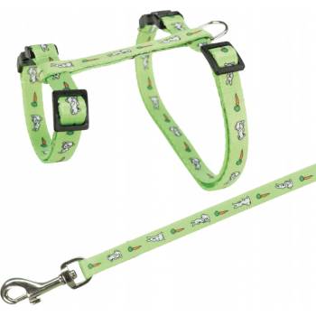 Trixie Nylonový postroj s vodítkem na králíka s motivem králíka 25-44 cm