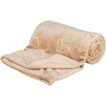 Trixie Plyšová deka BARRY dvouvrstvý samet béžová