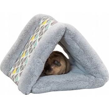 Trixie Plyšový stan/jeskyňka SUNNY pro králíčky morčata 44 x 33 x 40 cm šedá