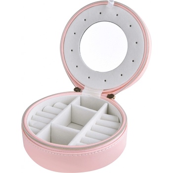 Troli malá kruhová růžová cestovní šperkovnice VJBB007