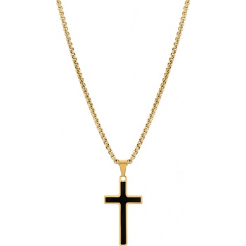 Troli Pozlacený náhrdelník s křížkem VGX211-1G