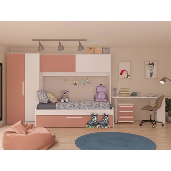 TRS TOP SKL SPAIN Aldo Dětský pokoj pro dvě děti v sestavě Artic pink II