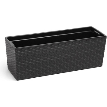 Truhlík Begonia RATAN 19 x 56 x 20 cm antracit