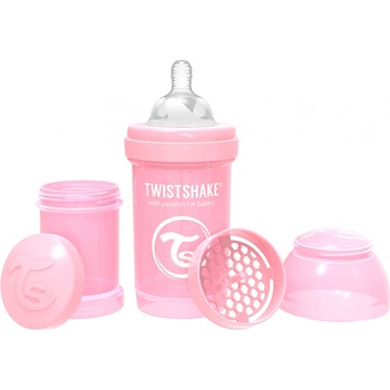 Twistshake Kojenecká láhev AntiColic Pastel Light Pink 180ml