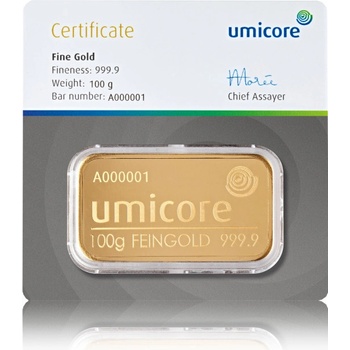 Umicore Zlatý slitek 100 g