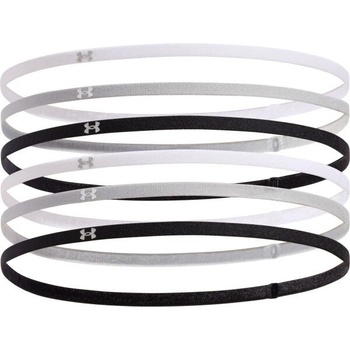 Under Armour Mini elastic 6PK Dámské čelenky šedá