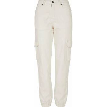 Urban Classics Dámské mírně strečové kapsáče ze směsi organické bavlny šedo bílé