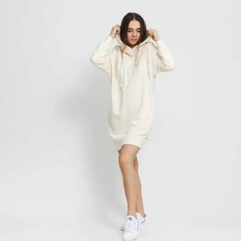 Urban Classics Ladies Organic Terry Hoody Dress krémové