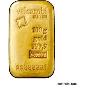 Valcambi Suisse Zlatý slitek litá 100 g