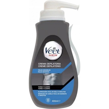 Veet Men krém na odstranění chloupků na těle Jemná pokožka 400 ml