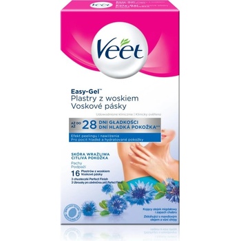 Veet Voskové pásky na obličej pro citlivou pokožku a ubrousky pro závěrečnou péči 20 ks